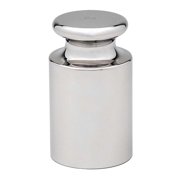 Globe Scientific Calibration Weight, 2kg, OIML Class F2, includes ISO 17025: 2017 Cert. of Calibration GB-F2-2KG-C - main